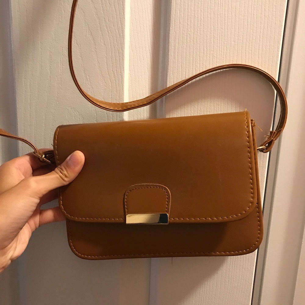 Brown cross body bag